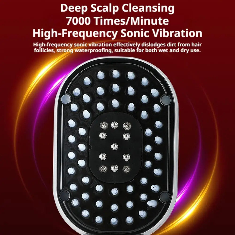 Electric Scalp Care Hair Growth Comb Red Light Therapy Microcurrent Stimulating Vibration Head Massage Thicker Stronger Hair