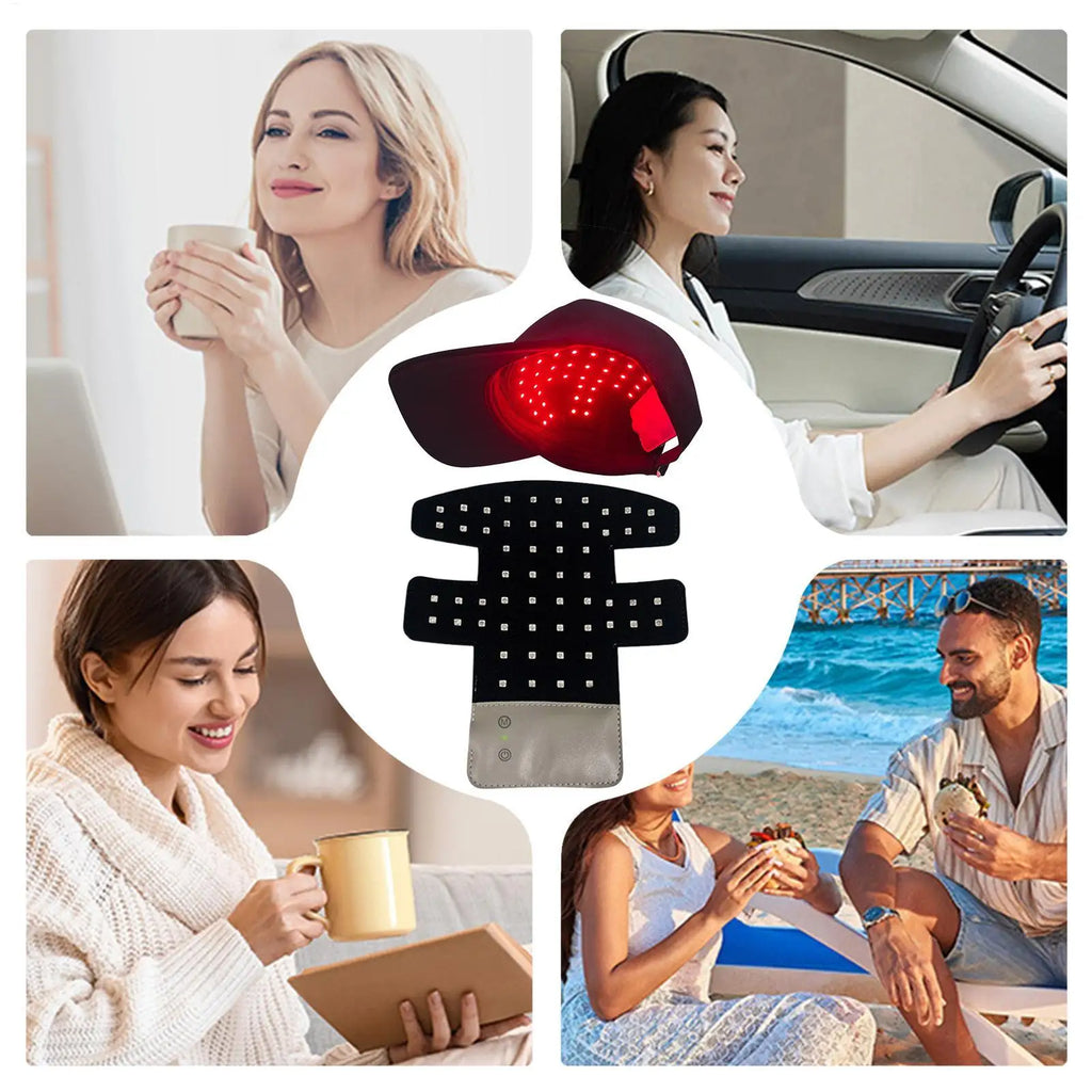 Hair Growth Cap Infrared Cap To Reduce Alopecia & Shedding Hair Growth Device Prevents Alopecia with LED Light for Men Women