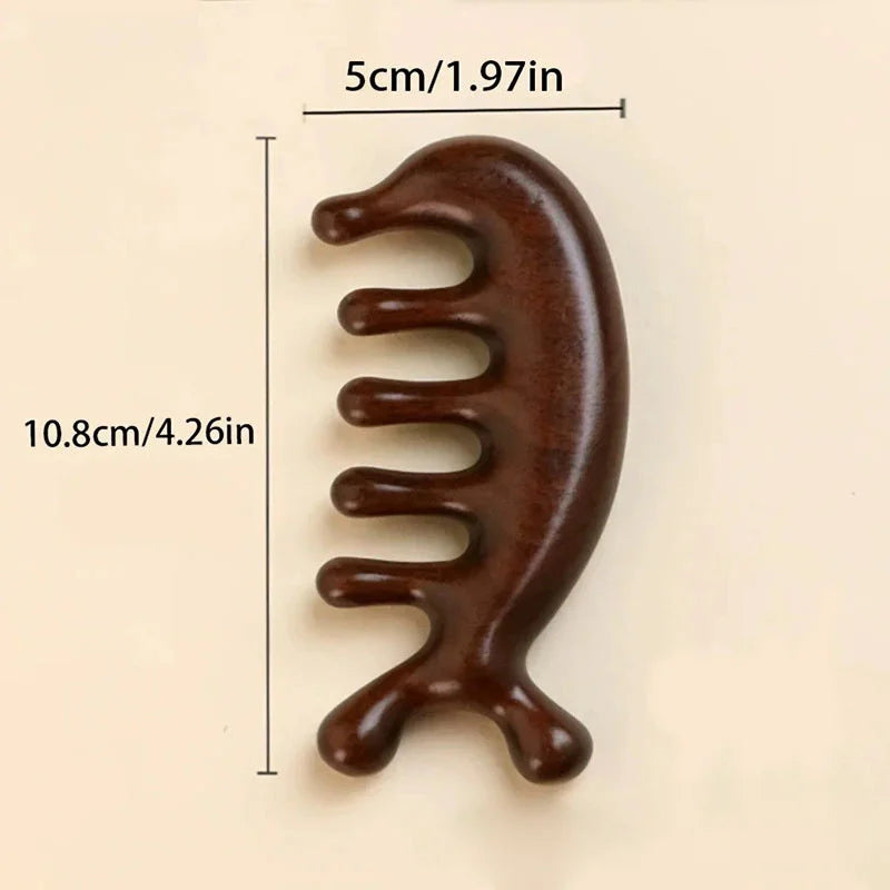 Gua Sha Massage Comb - Large-Toothed Facial Massager for Head Face Scalp and Full Body - Gua Sha Relaxation Tool