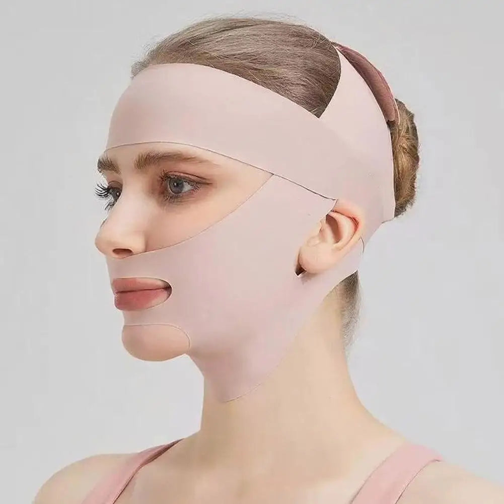 Face Sculpting Sleep Mask Breathable Elastic Lifting Tightening Mask Skin Care Slimming Strap Chin Up Mask Woman