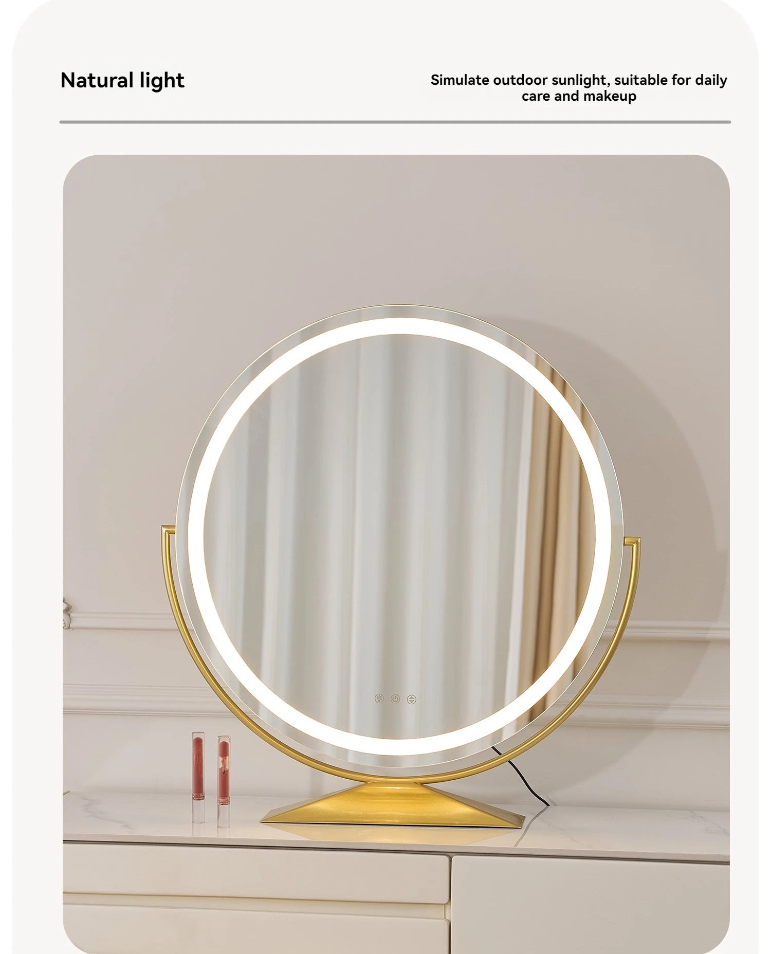 Beauty Mirror Smart Circle Internet Celebrity Bedroom Mirror Makeup Mirror Makeup Mirror Makeup Mirror Home Desktop