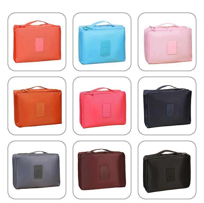 Waterproof Makeup & Toiletries Travel Bag for Women - Portable Cosmetic Organizer