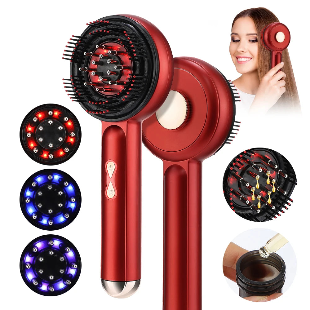 Electric Scalp Massager Comb 660nm Red Light for Hair Growth Nourishing Anti-Loss Brush Featuring Kneading Function Hair Care