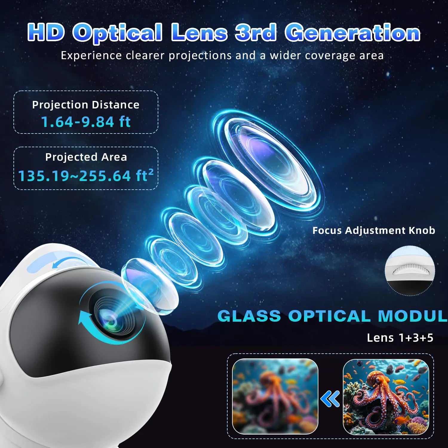 Galaxy Projector Pro HD 25 in 1 Star Projector Galaxy Light Timer White Noise Bluetooth LED Space Lamp Bedroom Decor for Adults