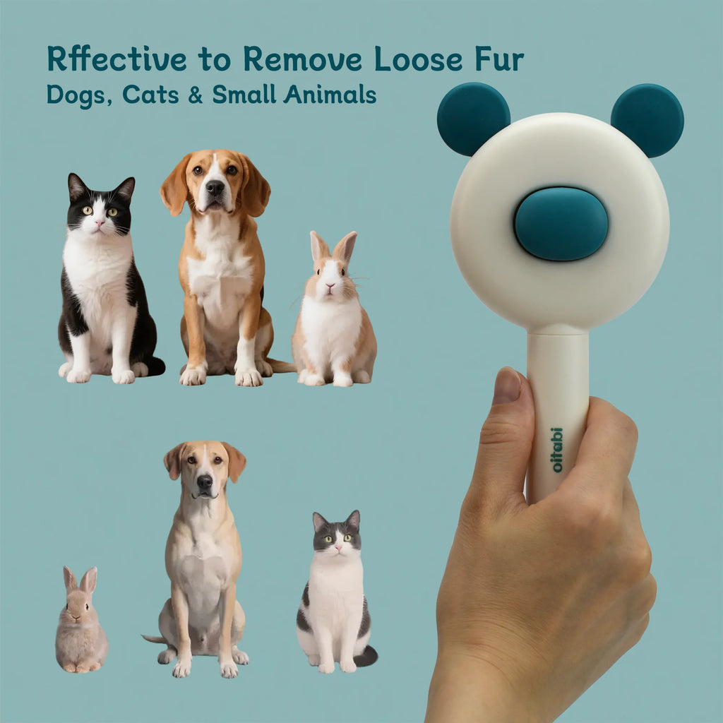 Oitabi Self Cleaning Slicker Brush - Skin Friendly Deshedding Grooming Tool for Dogs & Cats, Suitable for Shedding & Haired Pets