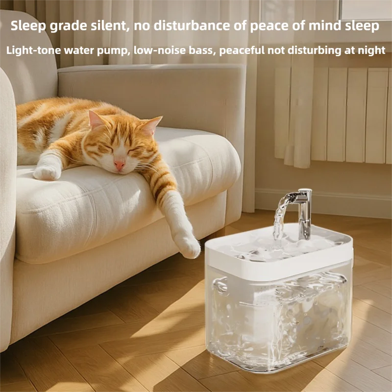 Cat Water Bowl Automatic Pet Fountain Cat Water Fountain Pet Water Dispenser Automatic Drinking Dispenser for Small Medium Pets