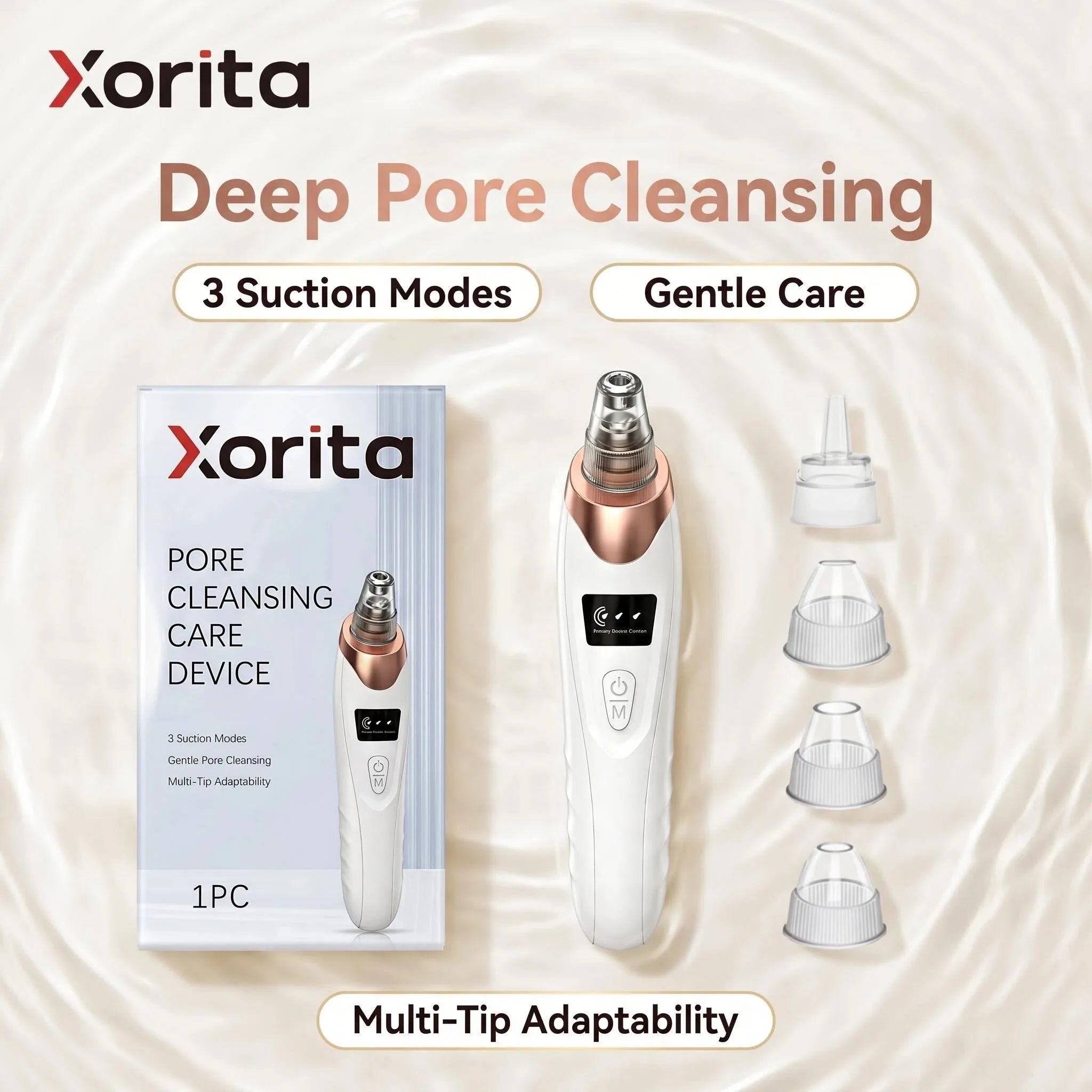 Blackhead Remover Pore Vacuum, Facial Pore Cleaner - 5 Suction Power, 5 Probes, USB Rechargeable