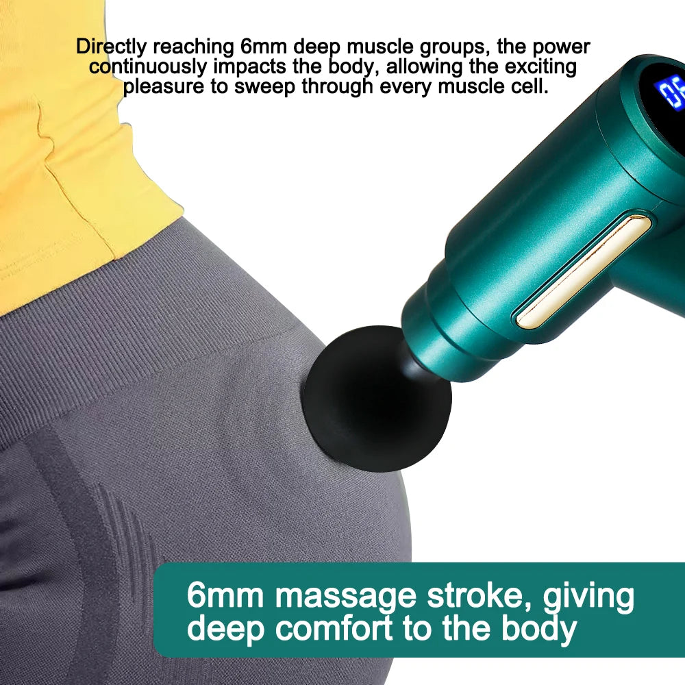 Professional Massage Gun Electric Shock Muscle Relaxation Vibration Fitness Massager For Body Neck Home Travel Fascia Gun Device