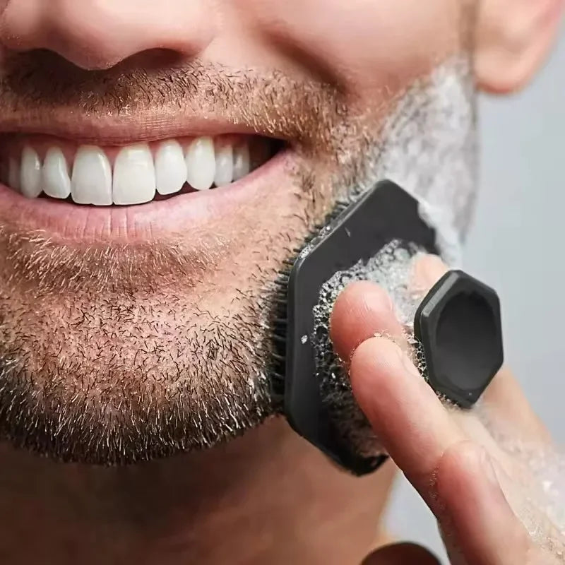 Silicone Cleaning Brush Face Cleansing Scrubber Massager Manual Facial Cleansing Brush Exfoliating Gentle Beard Skin Care Tool