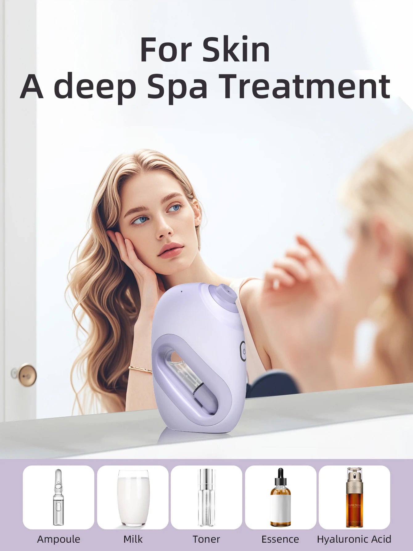 Nano Facial Sprayer Water Steamer Oxygen Injection Moisturizing Machine Handheld Spray Face Steamer Mist Skin Care Beauty