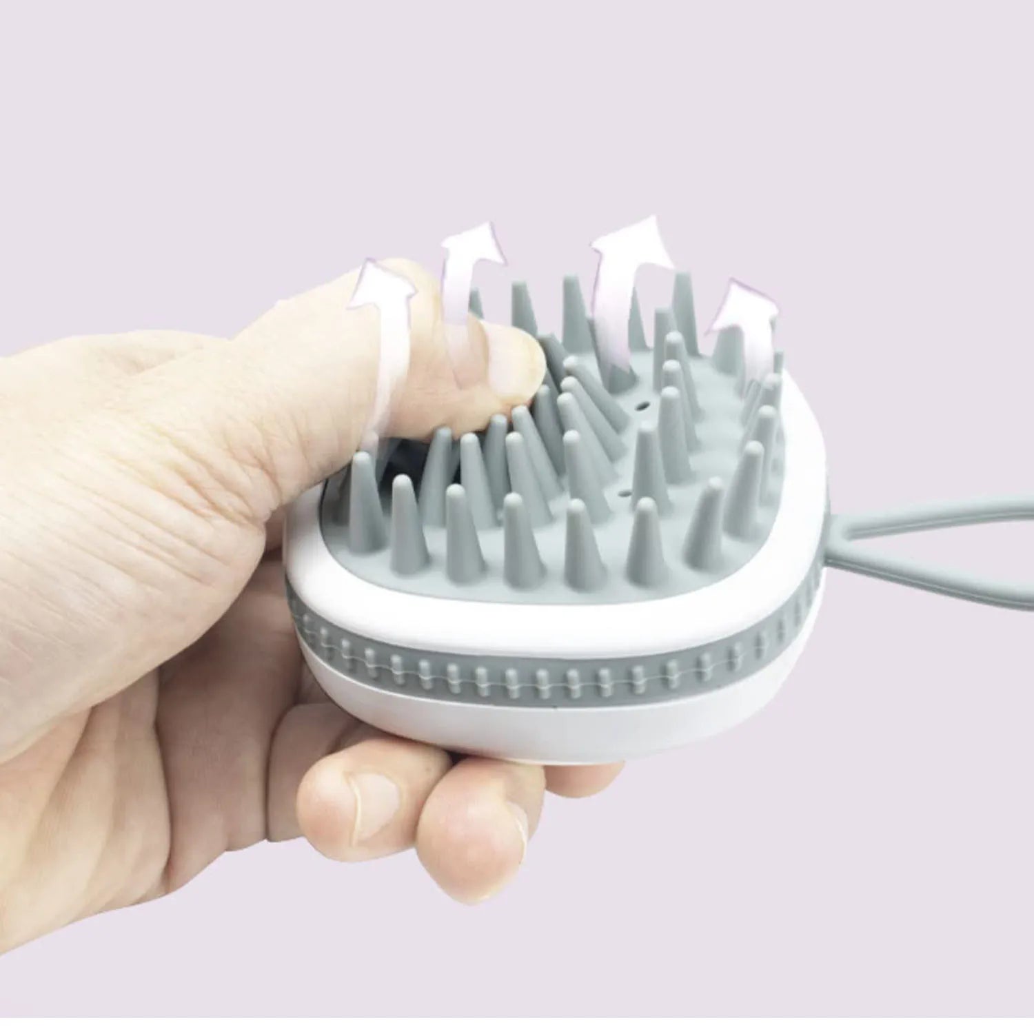 Hair Shampoo Brush with Soft Silicone,Scalp Massager Brush Head,Dandruff Removal,Waterproof Shower Scalp Scrubber