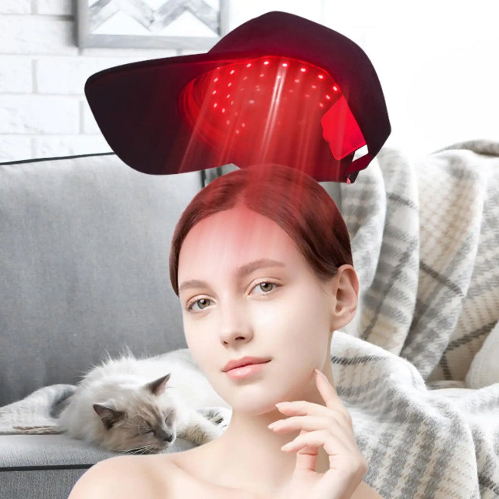 Hair Growth Cap Infrared Cap To Reduce Alopecia & Shedding Hair Growth Device Prevents Alopecia with LED Light for Men Women