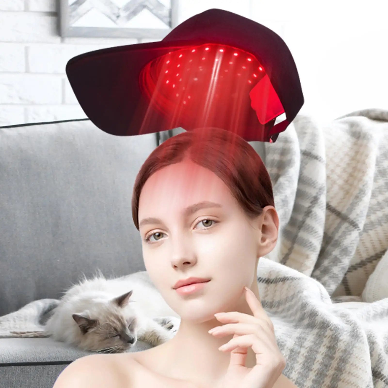 Hair Growth Cap Infrared Cap To Reduce Alopecia & Shedding Hair Growth Device Prevents Alopecia with LED Light for Men Women
