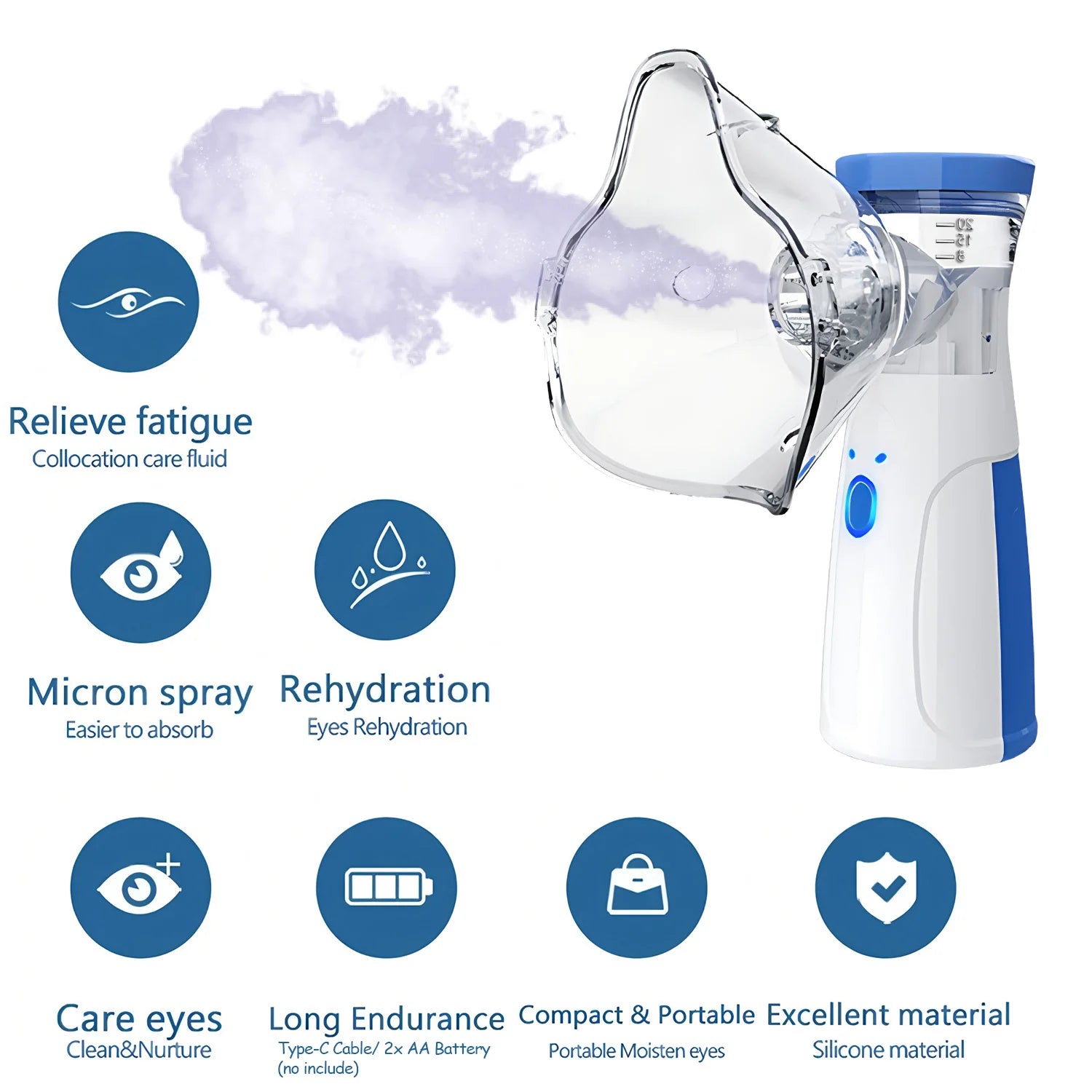 Spray-head Nano Mist Sprayer Mini Handheld Hydrating Humidifier Skin Care Portable Facial Steamer Nebulizer