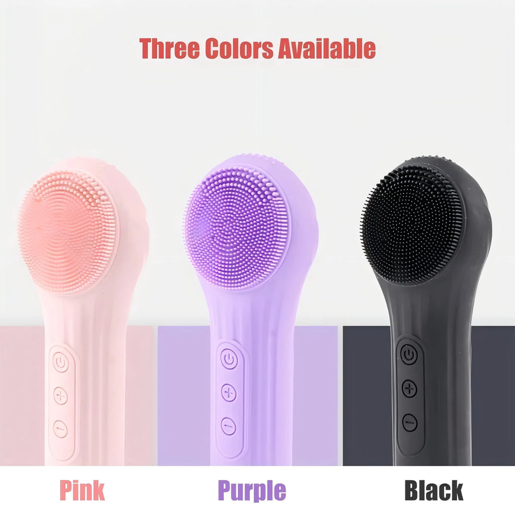 Sonic Waterproof Facial Cleansing Brush Rechargeable Scrubber Exfoliating Vibrating Deep Clean Face Cleaner Skin Care Tool