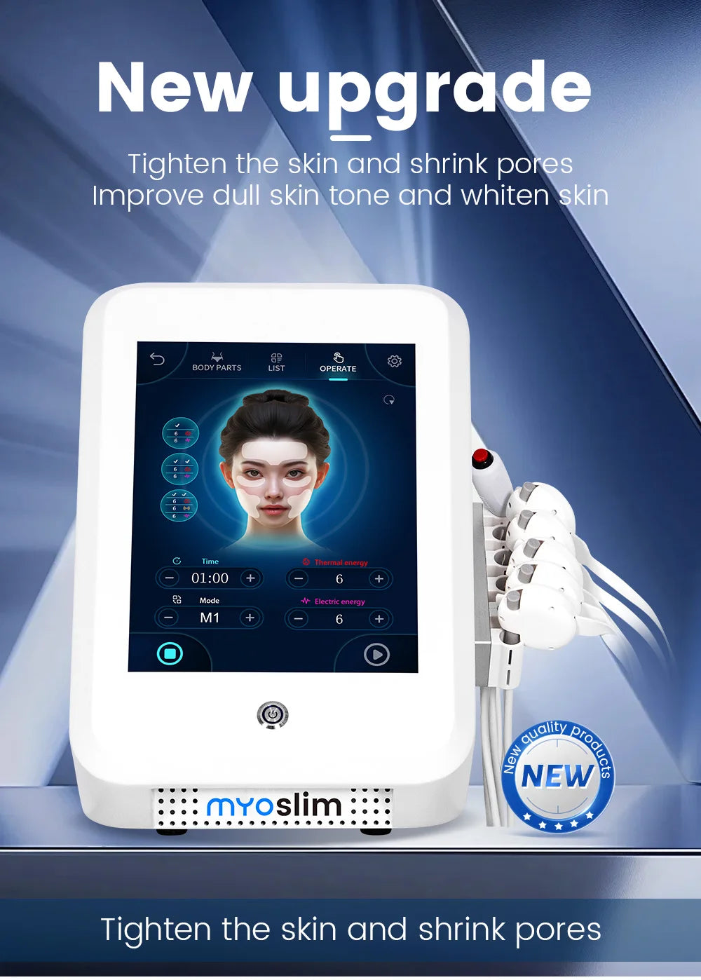 Professional EMS Face Lifting Machine Face Sculpting ems Wrinkle Removal RF Skin Tightening Stimulator