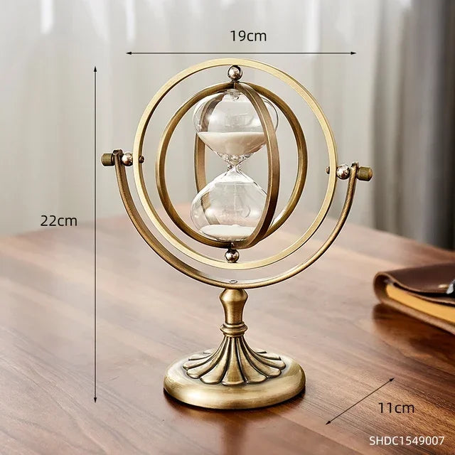 Hourglass Timer European Style Creative Retro Metal Sand Hourglass Decoration Home Decoration Ornaments Home Docer Gift