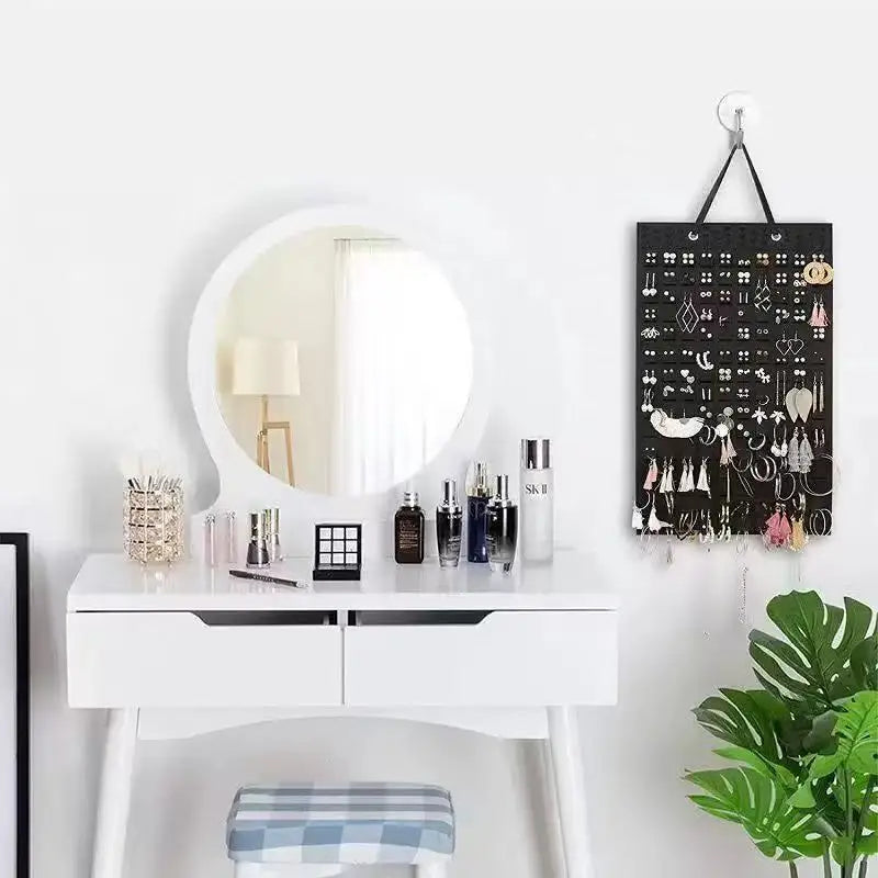 Jewelry Holder Organizer  Earring Necklace Jewelry Organizer Brooch Pin Display Board Jewelry hanging storage bag wall mounted