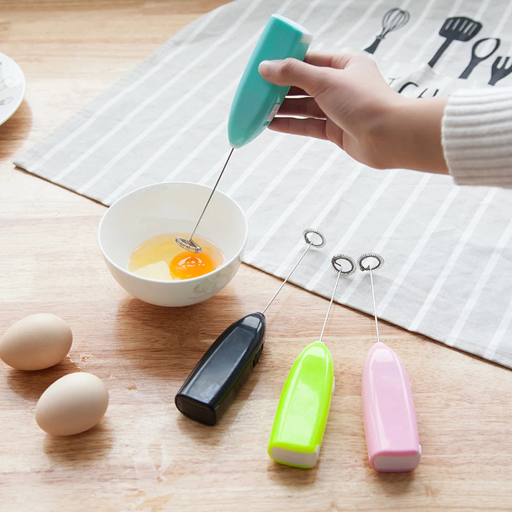Electric Mini Milk Frother Egg Beater Milk Coffee Frother Cream Whisk Mixer Handheld Kitchen Whisk Foam Beater Coffee Whisk Tool
