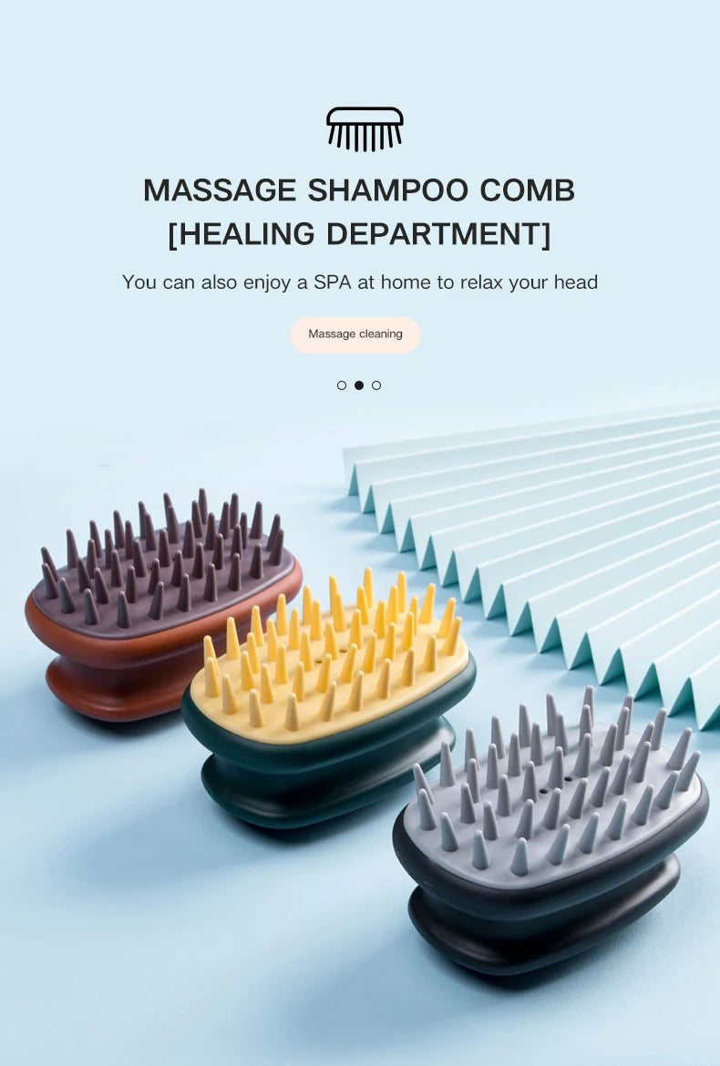 Silicone Hair Washing Brush Massage Brush Adult Hair Washing Tool Shampoo Comb Head Brush Scalp Scratcher Shampoo Brush