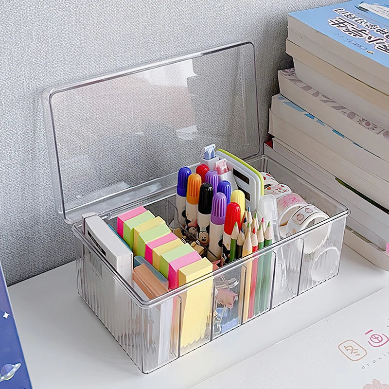 Eyelash Storage Box with Lid Desktop Cosmetics Organization Tool Acrylic Transparent Case Holder Exclusively For Makeup Supplies