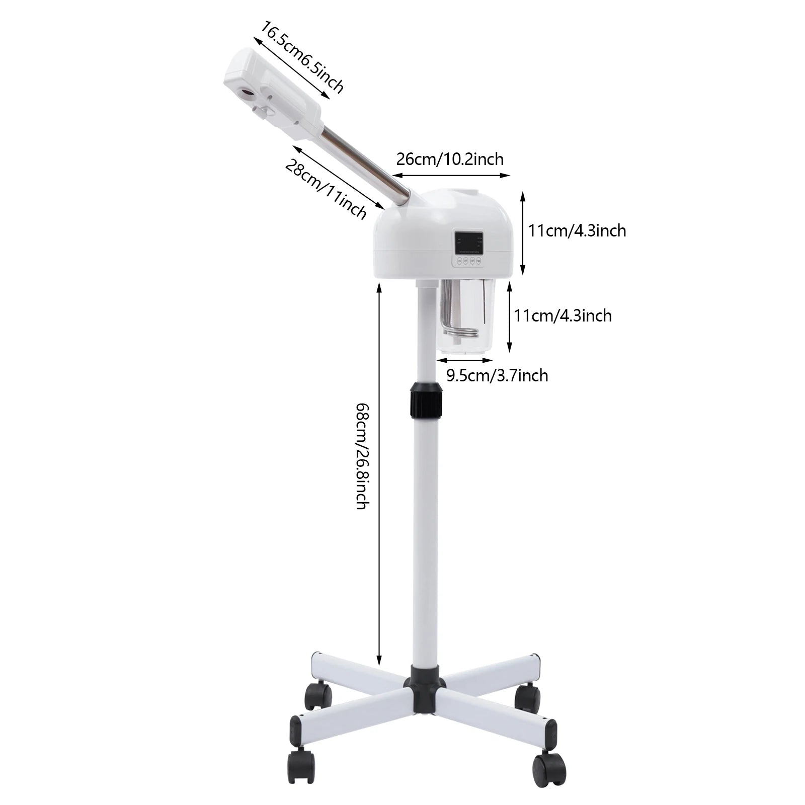 750w Standing Facial Steamer LCD Ozone Facial Steamer Professional for Clean Skin, Skin Care Spa with Hot Mist