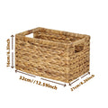 Handwoven Storage Baskets Sundries Organizer with Lid Rectangular Cosmetics Box Clothes Laundry Basket Towel Toys Container