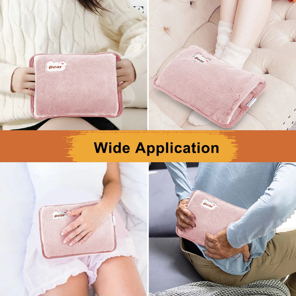 Hand Warmer Electric Hot Water Bag Soft Hand Heater Fast Heating Warm Water Bag Winter Rechargeable Warm Hand Bag Hands Warmer