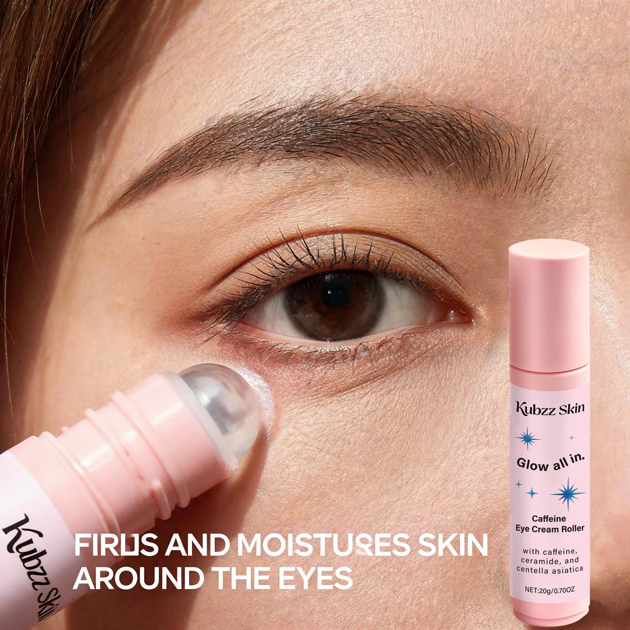 Caffeine Eye Cream, with Added Centella Asiatica Extract, Caffeine, Ceramide Np, and Tocopherol; Moisturizes and Brightens Skin Tone, Smoothes Fine Lines Around the Eyes, and Restores Skin's Youthful Glow —— Light Beige D