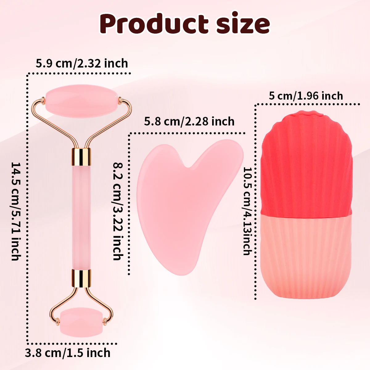 3pcs portable facial massage tool set, universal, battery-free, suitable for daily skin care massage.