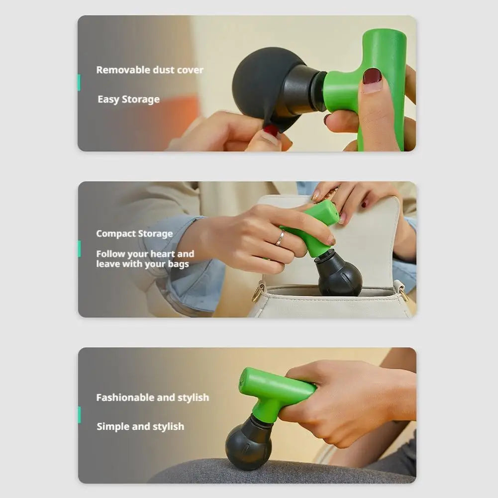 Mini Massage Gun Deep Tissue Percussion Muscle Massager Rechargeable for Arm Back Pain Relief Small Travel Size