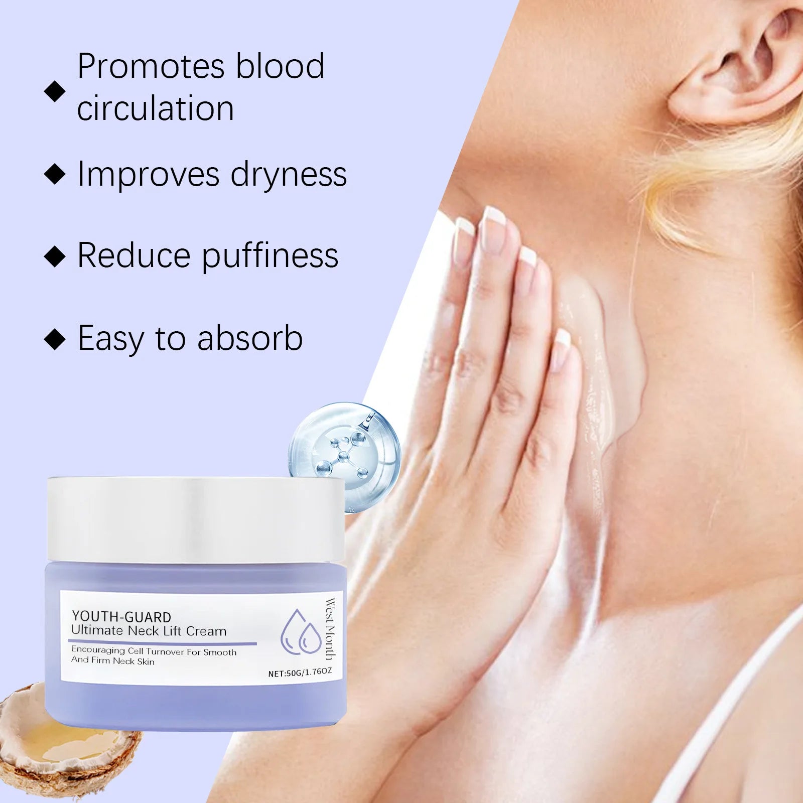 Neck Lift Cream Eliminate Neck Fine Lines Deeply Moisturizing Hydrate Firming Tightening Rejuvenation Nourishing Neck Care Cream