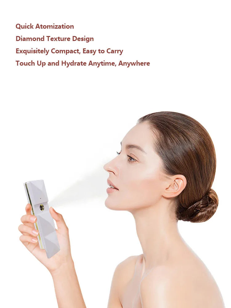 SuoYan Nano Hydrating Mist Device Light Purple High-Frequency Facial Atomizer For Skin Care Steamer Beauty Instrument Cold Spray