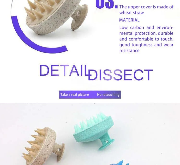 Silicone Shampoo Brush Head Scalp Massage Comb Hair Washing Comb Body Massage Brush Bath Shower Brush Salon Hairdressing Tool