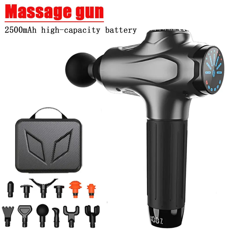 Professional Massage Guns12 Heads Smart Massage Gun For Body Neck Back Electric Handheld Fascia Gun Muscle Relaxation Massager