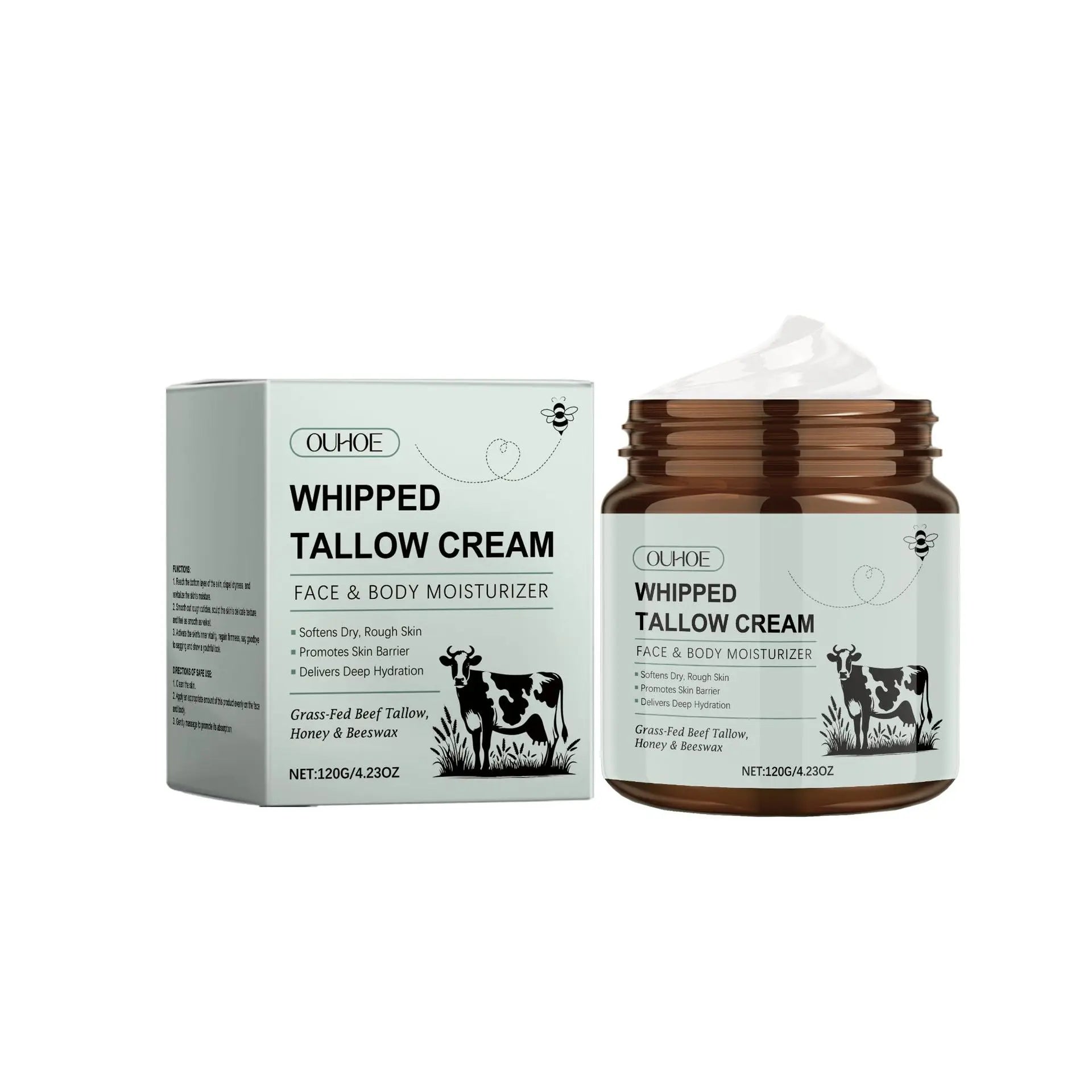 Whipped Tallow Balm Wrinkle Remover Fine Lines Anti Aging Brighten Improve Dryness Whitening Nourish Facial Moisturizing Cream