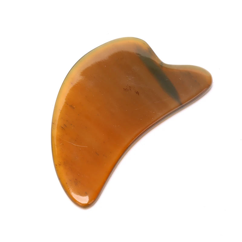Natural Ox Horn Gua Sha Board Gouache Scraper Face Massager Facial Lift Scraping