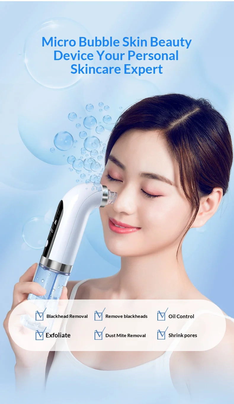 Black Pore Vacuum Cleaner Electric Micro Bubble Cleanser USB Charging Beauty Instrument Skin Care Tool