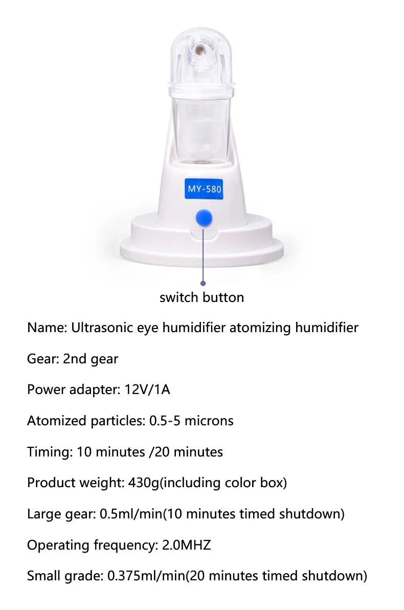 Ultrasonic eye moisturizing humidifying atomizer Dry eye moisturizing atomizing eye humidifier Facial steamer