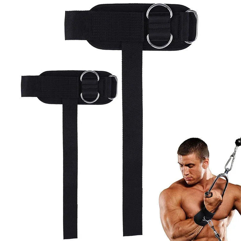 2-in-1 Wrist Straps For Weightlifting Weightlifting Straps With D Ring Deadlift Straps For Cable Machine Workout Gym Straps