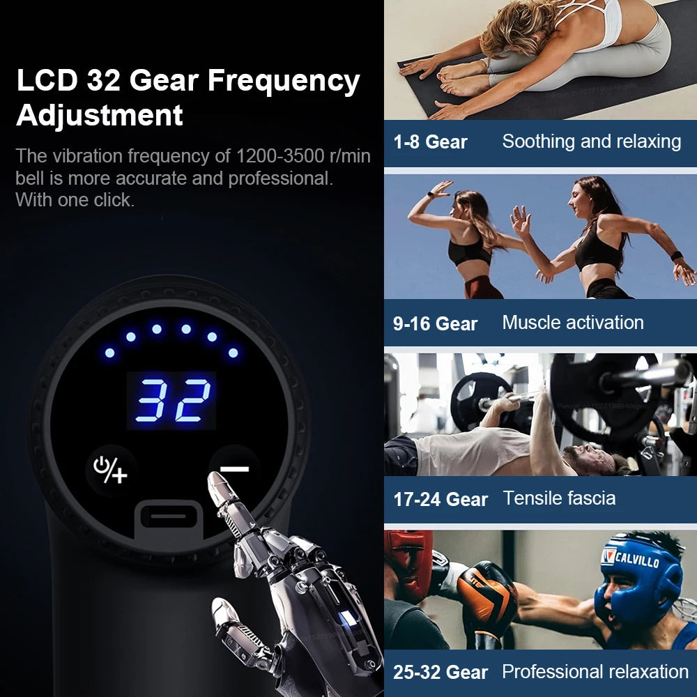 Mini Muscle Massage Gun Protable Body Massager Deep Muscle Relaxation Handheld Percussion Massager for Body Back and Neck Leg
