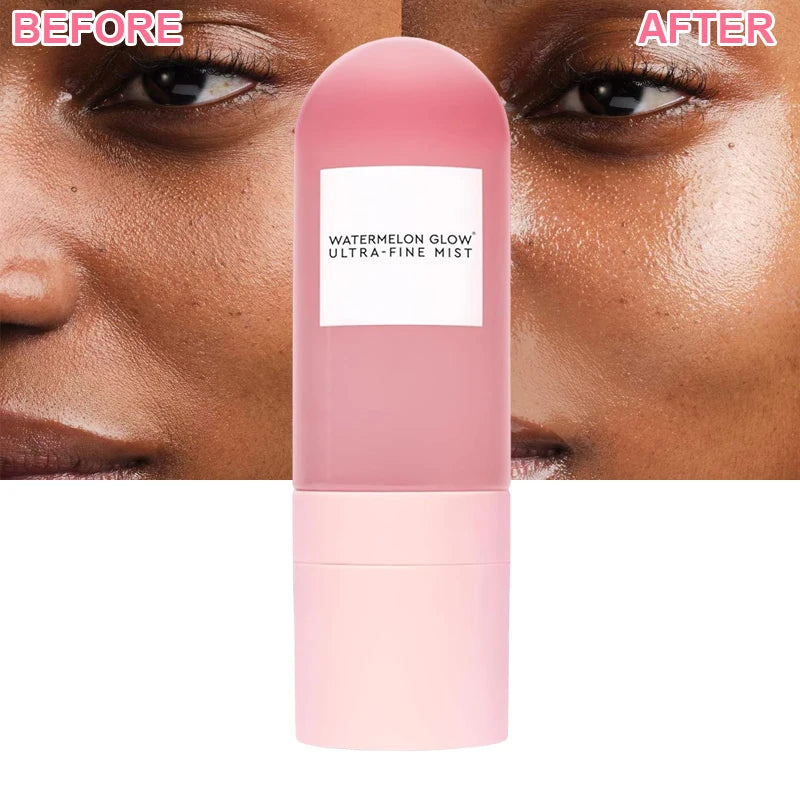 Strong Watermelon Glow Facial Spray Hydrating Mist With Hyaluronic Acid Hibiscus AHA To Refresh Dry Skin Enhance Dewy Makeup