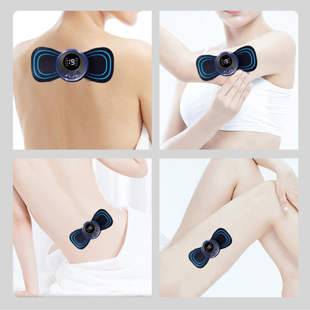 EMS Neck Massager Electric Neck Stretcher Cervical Muscle Pain Relief Shoulder Relaxation Massage Patch Mini Neck Massager Patch