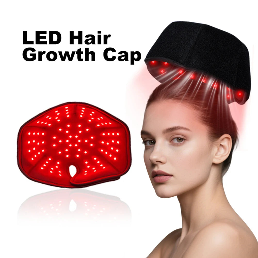 New Red Light Therapy Hair Growth Cap 650nm 850nm Infrared LED Anti Hair Loss Scalp Care Hat Fast Hair Regrowth Treatment Device