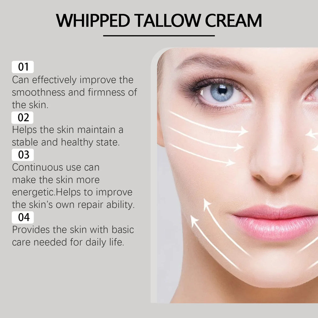 Whipped Tallow Balm Wrinkle Remover Fine Lines Anti Aging Brighten Improve Dryness Whitening Nourish Facial Moisturizing Cream