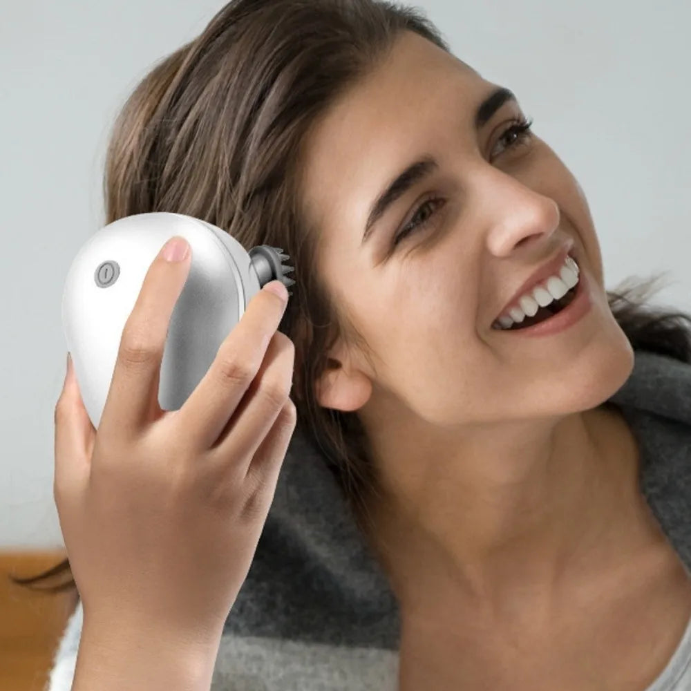 Muscle Massager Electric Head Massager Scalp Relax Kneading Scalp Massager Rechargeable Vibration Head Massage Machine Gift
