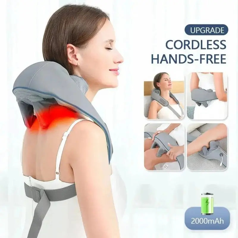Shoulder-Neck Massager, Back-Shoulder Massager, Back-Shoulder Massager, Wireless Massager, Shoulder-Neck Massager, Pillow-Neck Massager, Back Muscle Relaxer, Full-Body Massager.