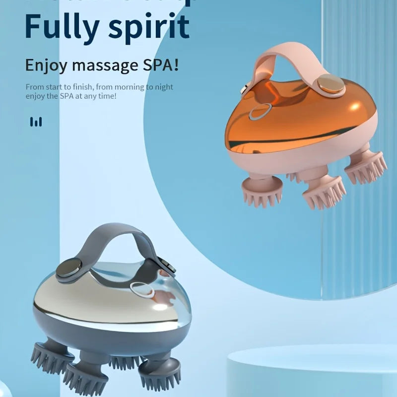 Electric Scalp Massager Rechargeable Head Massager Scalp Stress Relax Waterproof Handheld Hair Scalp Scratcher A Easy To Use