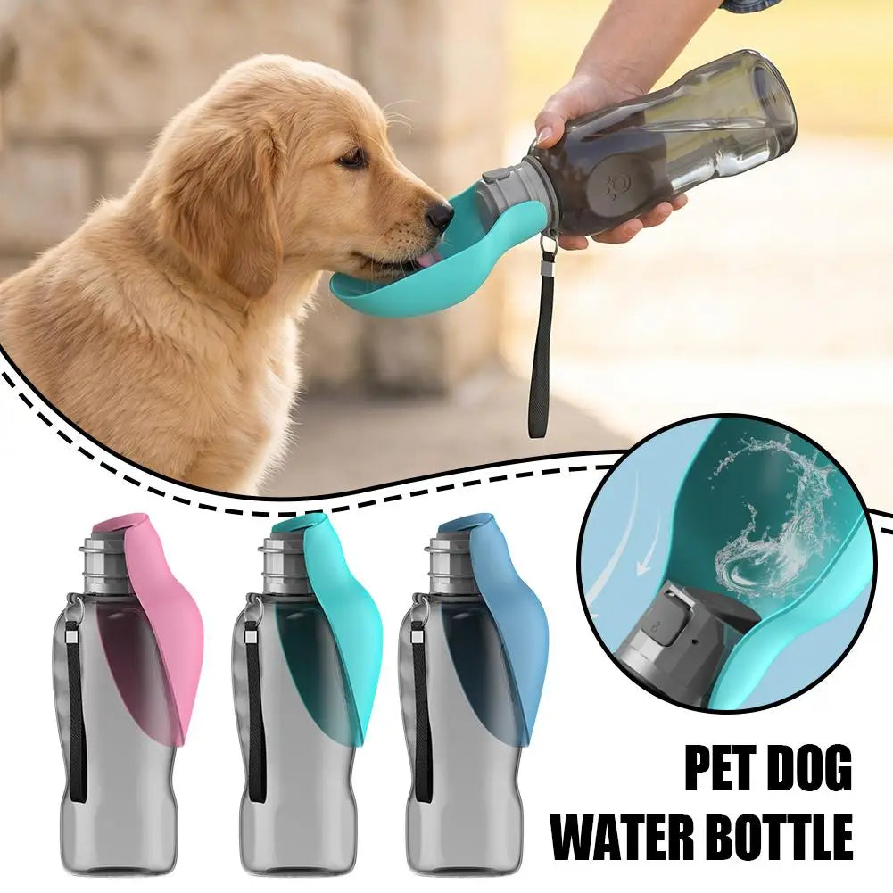 Portable Dog Water Bottle Pet Travel Collapsible Bowl Outdoor Hiking Large Capacity Puppy Kitten Drinking Dispenser Leakproof Bo