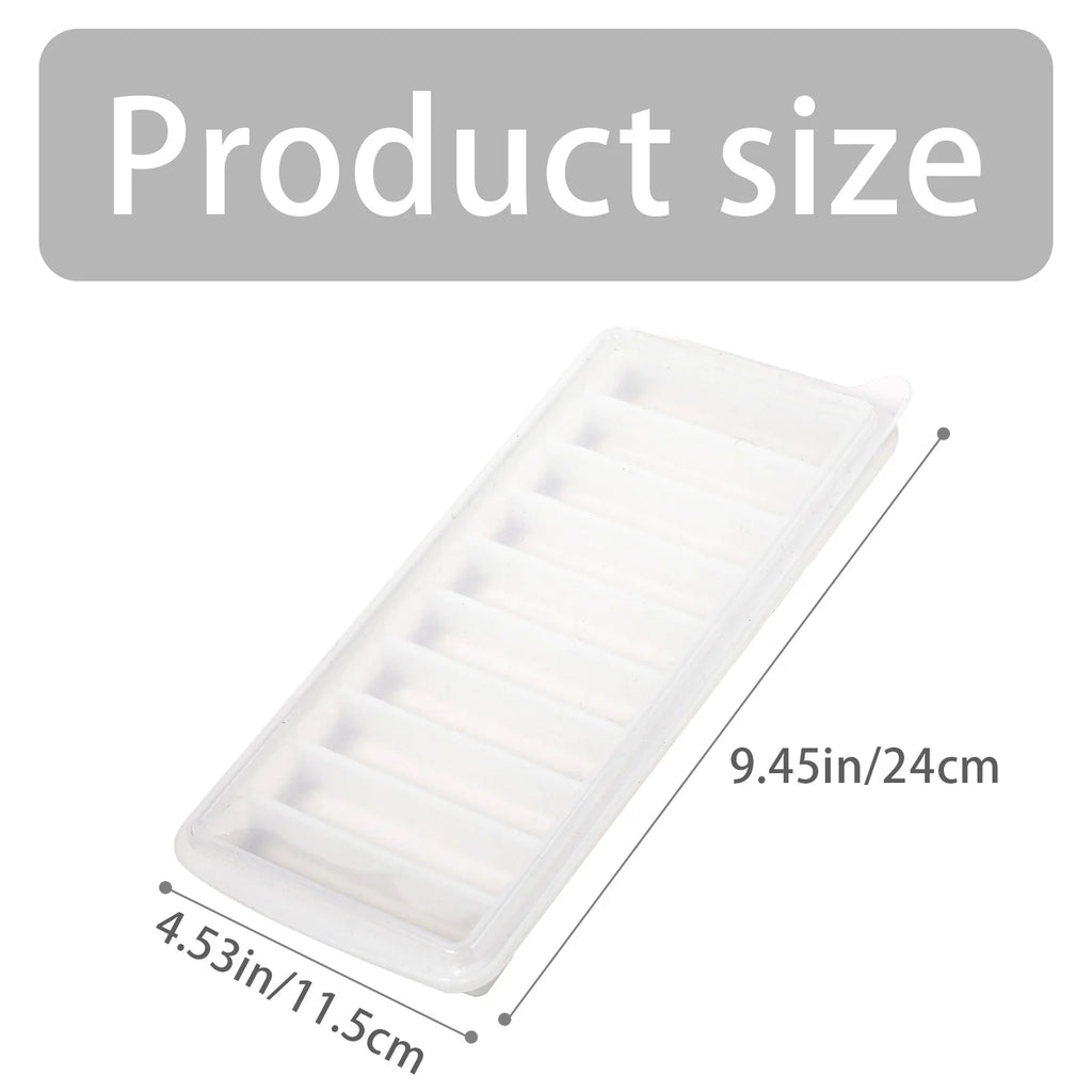 Ice Cube Tray, Easy Release Reusable Ice Cube, Silicone, with No-Spill Removable Lid, 10 Cavities, BPA Free, Ideal for Sports